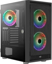 case aerocool graphite g bk v3 midi tower window black photo