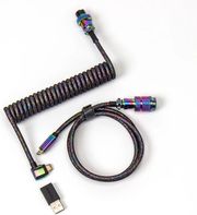 kalodio keychron cab 7 spiral usb c to usb c rainbow plated angled black 108m cab 7 photo kalodio keychron cab 7 spiral usb c to usb c rainbow plated angled black 108m cab 7 photo