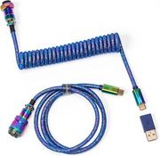 kalodio keychron cab 6 spiral usb c to usb c rainbow plated angled blue 108m cab 6 photo kalodio keychron cab 6 spiral usb c to usb c rainbow plated angled blue 108m cab 6 photo