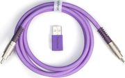 kalodio keychron cab 23 double sleeved usb c to usb c purple 1m cab 23 photo