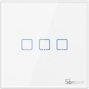 sonoff t2eu3c rf rf 433mhz 3 channel touch smart wall switch white photo