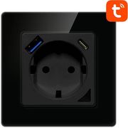 avatto n wot10 usb b usb usb c tuya wireless smart wall socket black photo