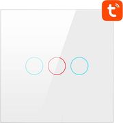 avatto ts02 eu w3 tuya wireless 3 channel light wall touch switch white photo