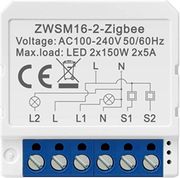avatto zwsm16 w2 zigbee 2 channel smart internal switch photo