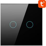 avatto ts02 eu b2 tuya wireless 2 channel light wall touch switch black photo avatto ts02 eu b2 tuya wireless 2 channel light wall touch switch black photo