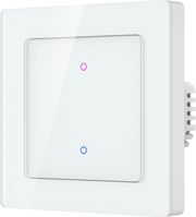 avatto ts20 eu w2 tuya wireless 2 channel light wall touch switch white photo