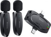 yesido kr15 wireless microphone usb c lightning 2 pack black photo