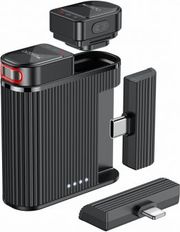 yesido kr19 wireless microphone usb c lightning 2 pack black photo