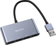 yesido hb12 usb hub 4in1 grey photo