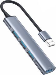 yesido hb18 usb hub 4in1 grey photo