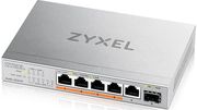 zyxel xmg 105hp switch 5 ports 25g 1 sfp 4 ports 70w total poe desktop unmanaged switch photo