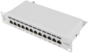 lanberg 12 port shielded cat5e 1u 10 patch panel grey photo