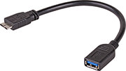 akyga adapter with cable ak ad 30 usb a 30 f micro usb 30 m otg 15cm photo