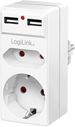 logilink pa0276 socket adapter 1x cee 7 3 2x usb a photo