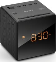 sony icf c1b alarm clock with fm am radio black photo