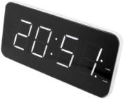 soundmaster ur8900si jumbo led alarm clock with dimmer for brightness silver black photo