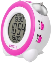 gotie gbe 200f digital clock with mechanical bell alarms violet photo