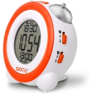 gotie gbe 200p digital clock with mechanical bell alarms orange photo