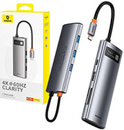 baseus metal gleam series 7 in 1 multifuction type c hdmi 4k 3xusb30 pd card reader photo baseus metal gleam series 7 in 1 multifuction type c hdmi 4k 3xusb30 pd card reader photo