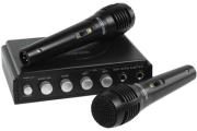 konig hav km11 karaoke mixer with 2 microphones photo
