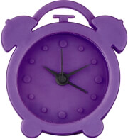 hama 123142 mini silicone alarm clock purple photo