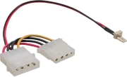 inline 3 pin to 4 pol molex fan adapter cable photo