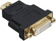hama 34036 compact adapter hdmi plug dvi d socket gold plated black photo