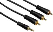 hama 122162 connecting cable 35mm 4 pin jack plug 3 rca plugs 3m photo