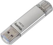 hama 124161 c laeta flash pen 16gb usb 31 usb30 type c silver photo