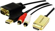 logilink cv0052a hdmi to vga with audio cable 2m black photo