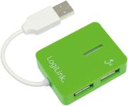 logilink ua0138 smile usb 20 4 port hub green photo