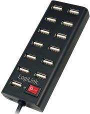 logilink ua0126 usb 20 13 port hub with on off switch black photo