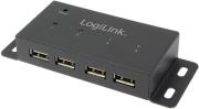 logilink ua0141a usb 20 4 port hub with power supply full metal housing photo