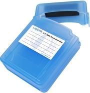 logilink ua0132 hard cover protection box for 2x 25 hdd blue photo