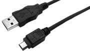logilink cu0015 usb 20 connection cable a male to b mini male 5 pin 3m black photo