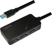 logilink ua0262 usb 30 active repeater cable 10m with 4 port hub photo