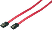 logilink cs0001 sata cable with clip 2x male 05m red photo