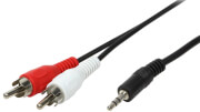 logilink ca1042 audio cable 1x 35mm male to 2x cinch male 15m photo