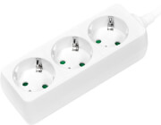 logilink lps205 3 socket outlet strip with child protection white photo
