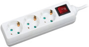logilink lps206 3 socket outlet strip with switch child protection 14m white photo