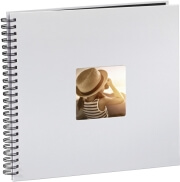 hama 02109 fine art spiral bound album 36x32cm 50 black pages chalk grey photo