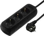 hama 108841 distribution panel 3 sockets child proof 3m black photo