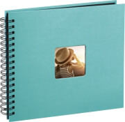 hama 10607 fine art spiral bound album 36x32cm 50 black pages turquoise photo