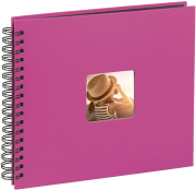 hama 10608 fine art spiral bound album 36x32cm 50 black pages pink photo