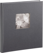 hama 02117 fine art bookbound album 29x32cm 50 white pages grey photo