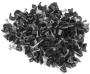 lanberg cable clips 5mm 100pcs black photo