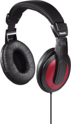 hama 184012 basic4music hk 5618 stereo headphones black red photo
