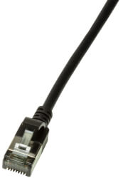 logilink cq9033s patch cable cat6a stp tpe slimline 1m black photo