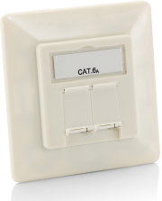 equip 125772 german face plate cat6a flush mounted box pure white photo