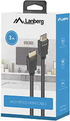 lanberg hdmi m m v14 cable 3m ccs black box photo